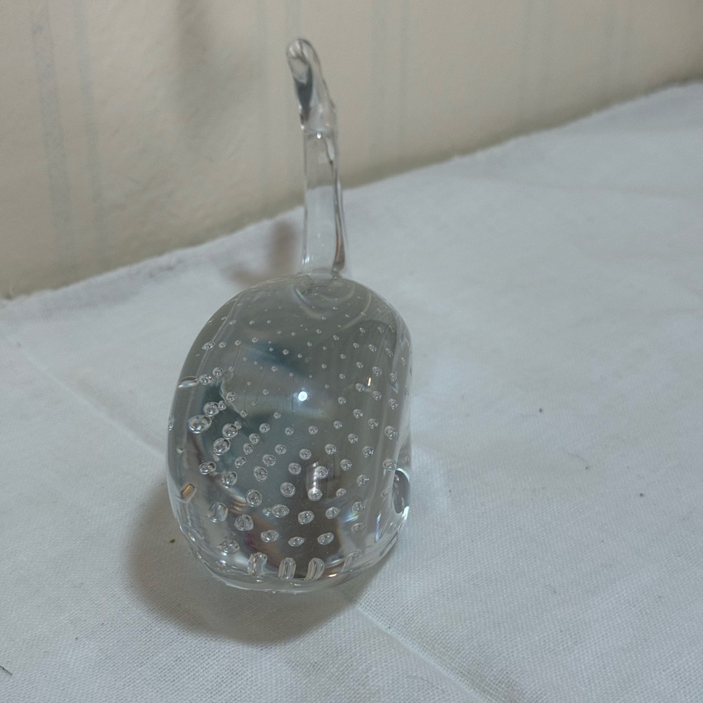 Clear Glass Whale Figurine Decorative Paperweight - Picture 3 of 9